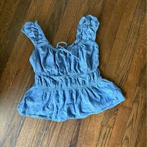 Old navy blue peasant boho style top